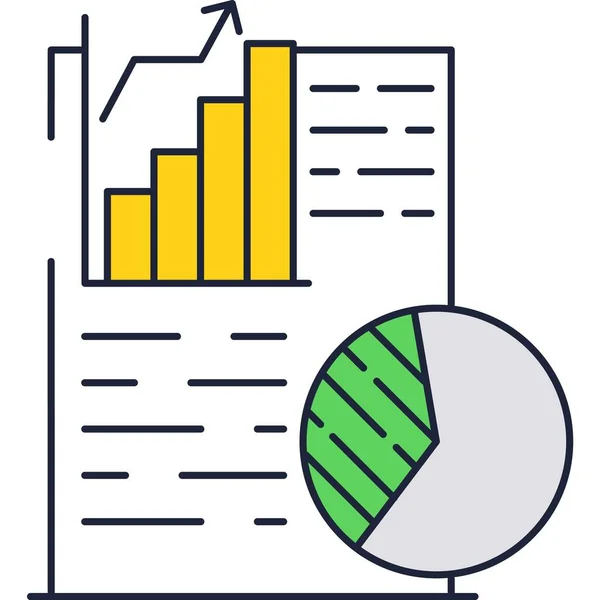 Relatório vetorial ícone de análise de dados de finanças de negócios — Vetor de Stock