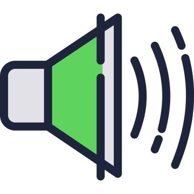 Ses hoparlörü ses vektörü sembolü