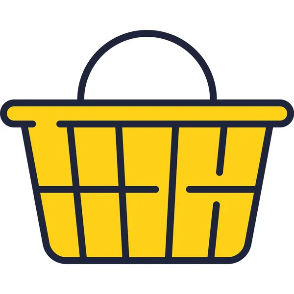 Košík ikona obchod obchod jídlo vozík vektor — Stockový vektor