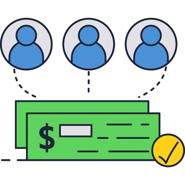 Vecteur de financement participatif icône du modèle de placement monétaire — Image vectorielle