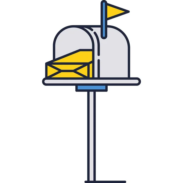 Postbus pictogram brievenbus vector brievenbus plat ontwerp — Stockvector