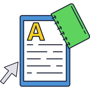 Ebook vektör dijital kitap simgesi e-kitaplığı uygulaması