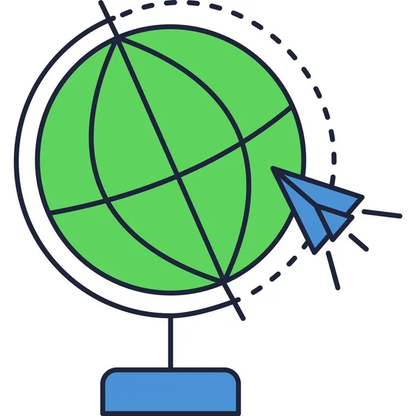 Welt Globus Vektor Earth Map Icon Design — Stockvektor