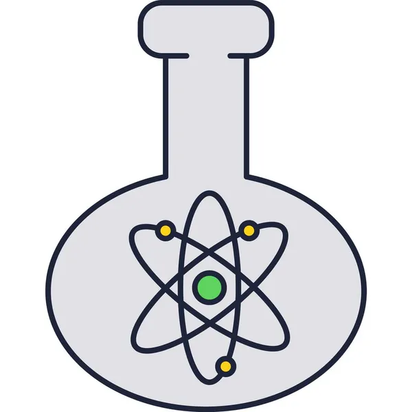 Chemie laboratoř ikona věda laboratorní baňka vektor — Stockový vektor