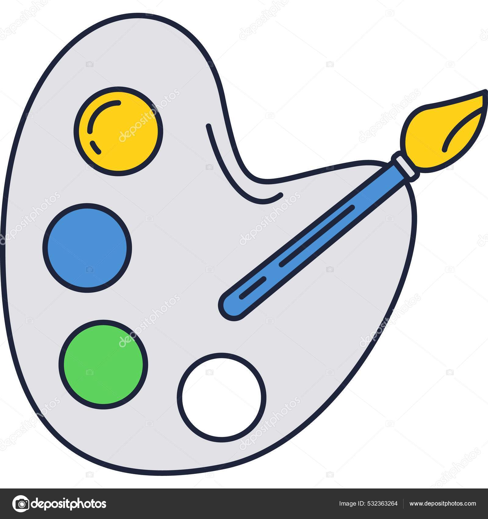 Paint pallet icon artist color palette vector Stock Vector by ©skypistudio  532363264