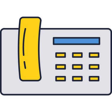 Çevirme simgesi beyaz üzerinde izole edilmiş vektör eski telefon