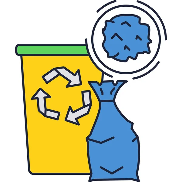 Ikonen för avfallshantering återvinning vektor logotyp — Stock vektor