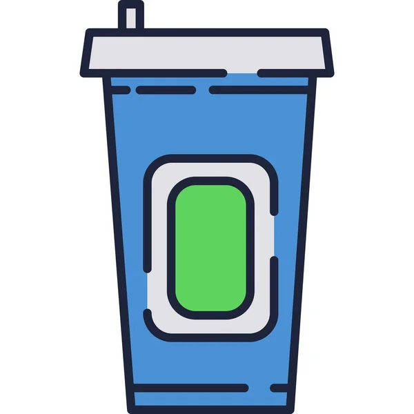 Tasse de café en papier vecteur icône tasse design isolé — Image vectorielle