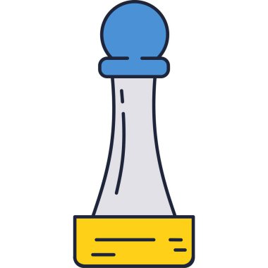 Piyon simgesi satranç oyunu vektör liderlik kavramı