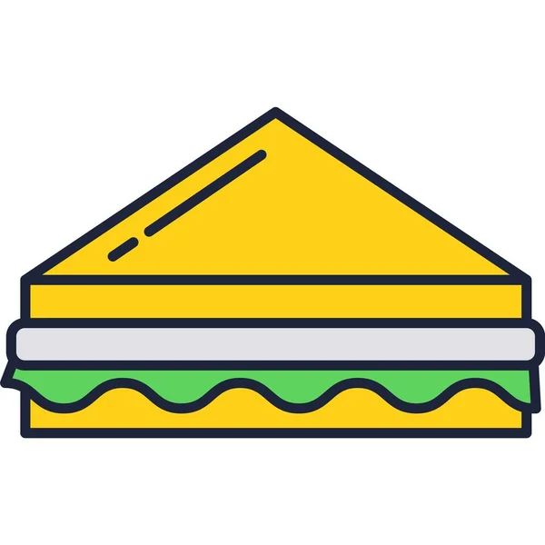 Sandwich vector icon fast food snack isolated — 图库矢量图片