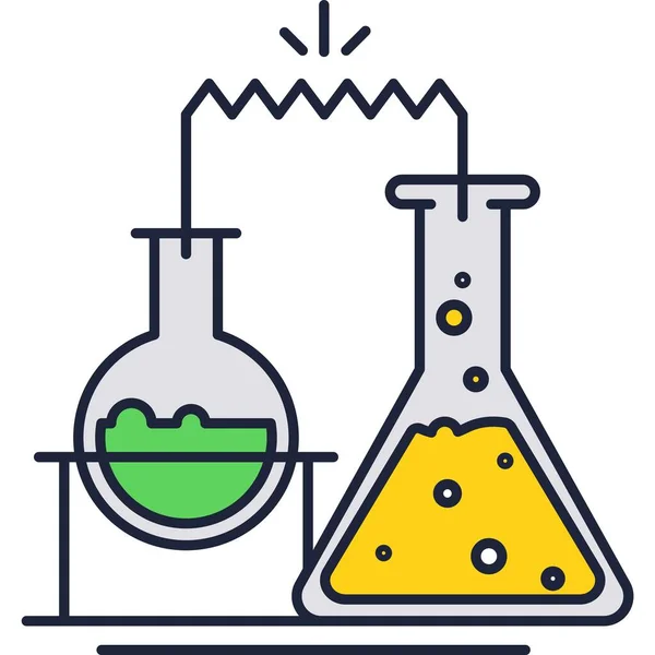 Eksperyment laboratoryjny ikony laboratoryjnej i wektor nauki — Wektor stockowy