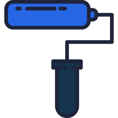 Duvar vektör simgesini boyamak için paten fırçası izole edildi