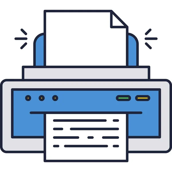 Printer icon vector print pictogram on white — Stock vektor