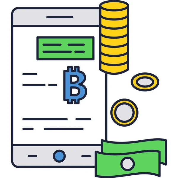 Bitcoin money icon finance exchange flat vector — Stock Vector