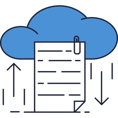 Eklenti dosyası vektör bulutu simgeyi hesaplar