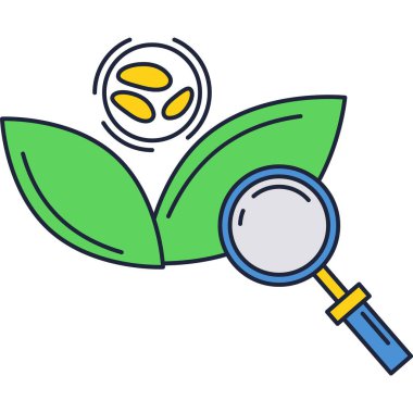 Vektör filizi büyüyen tohum botanik simgesi