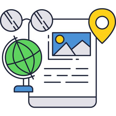 Eğitim uygulaması simgesi çalışması çevrimiçi vektör izole