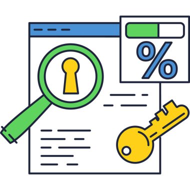 Anahtar sözcük araştırma simgesi seo anahtar arama vektörü