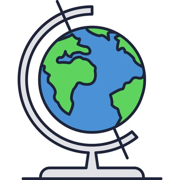 School earth globe vector world geography icon — Stockvektor