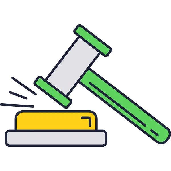 Judge hammer icon court gavel vector isolated — Stock vektor