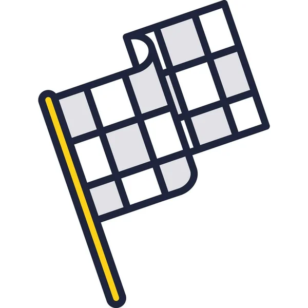 Scheidsrechter vlag pictogram vector geïsoleerd op wit — Stockvector
