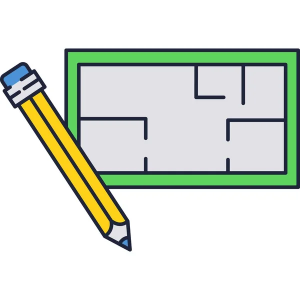 平面图图标建筑师房间设计矢量 — 图库矢量图片