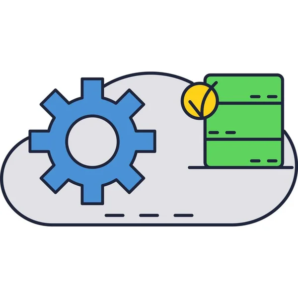 Cloud technology icon data storage manage vector — Stock Vector