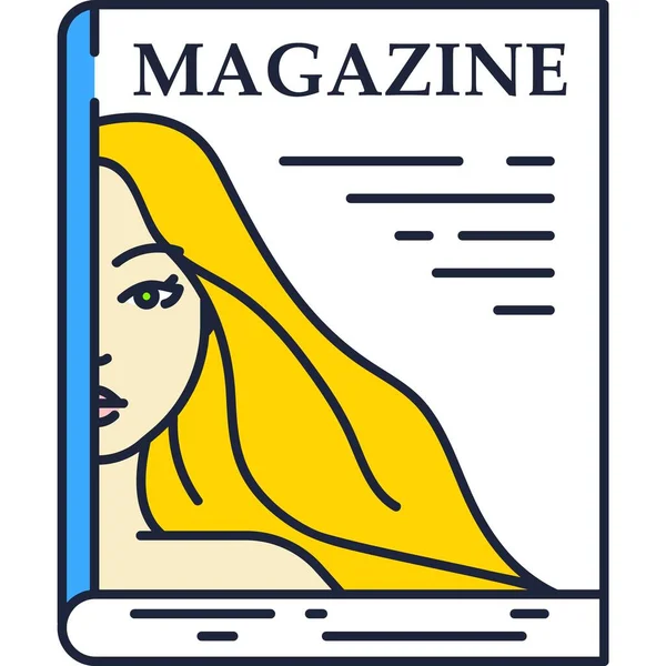 Изолированный векторный значок журнала красоты Лицензионные Стоковые Иллюстрации