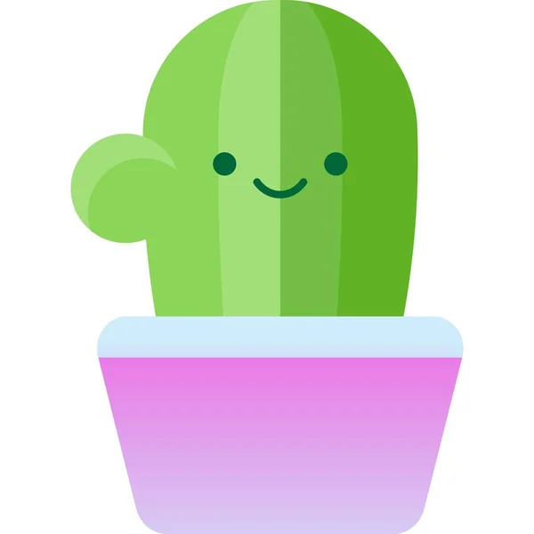 Kaktus vektor dekorativní pouštní kaktusy ikona květ — Stockový vektor