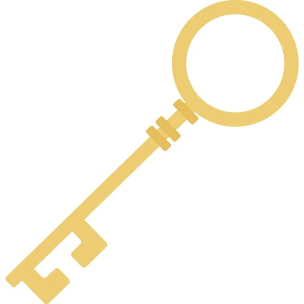 Old vintage key vector icon logo symbol — Stock Vector