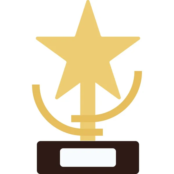 Estrella icono de recompensa ganador concurso trofeo vector — Vector de stock