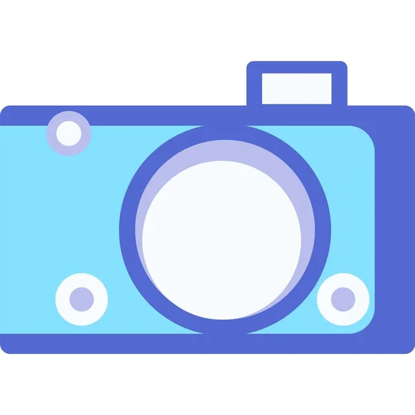 Vektor ploché ikony fotoaparátu izolovaný na bílé — Stockový vektor