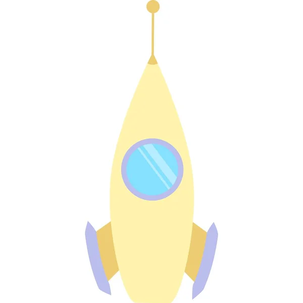 Изолированный ракетный векторный космический корабль — стоковый вектор