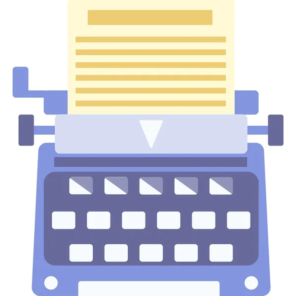 Typewriter flat vector icon vintage old machine Royalty Free Stock Vectors