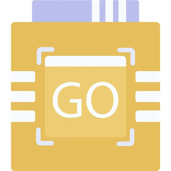 Go text logo run vector start icon isolated Stock Illustration