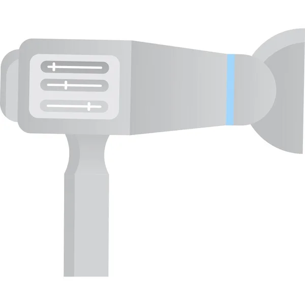 Sèche-cheveux plat vecteur ventilateur icône ventilateur isolé — Image vectorielle