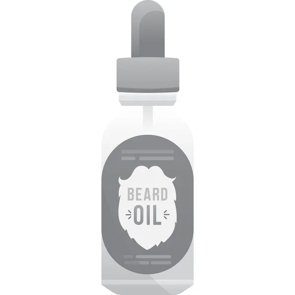 Icône de bouteille en verre d'huile barbe vecteur plat isolé — Image vectorielle