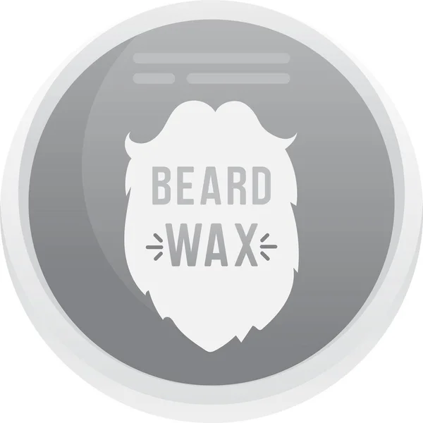 Icono de botella de cera de barba cosmética vector plano — Vector de stock