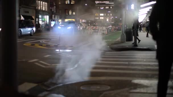 Manhattan Nova York Eua Novembro 2019 Pessoas Atravessando Estrada Nova — Vídeo de Stock