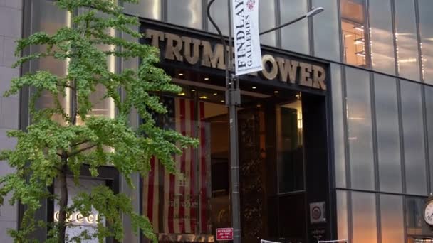 Manhattan New York Abd Ekim 2019 Manhattan Caddedeki Trump Kulesi — Stok video