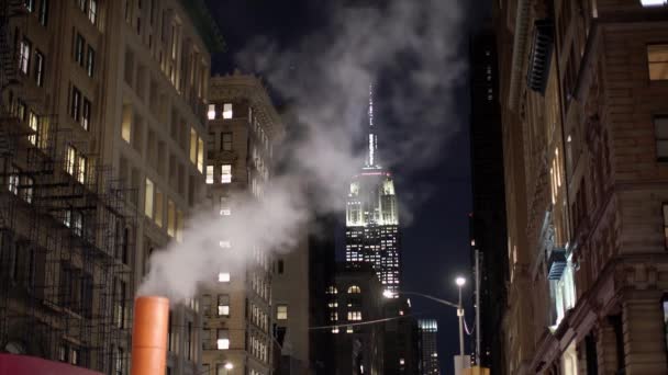 Manhattan New York États Unis Novembre 2019 Light Show Sur — Video
