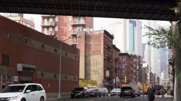 Manhattan New York Abd Ekim 2019 Manhattan Şehir Merkezinde Yol — Stok video