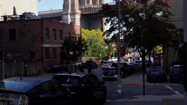 Brooklyn Nowy Jork Usa Października 2019 Most Brookliński Zwiedzanie Nowego — Wideo stockowe