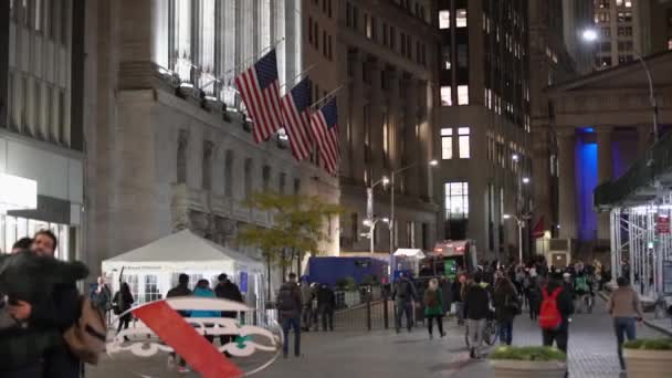 Manhattan New York Amerika Serikat November 2019 Orang Orang Datang — Stok Video