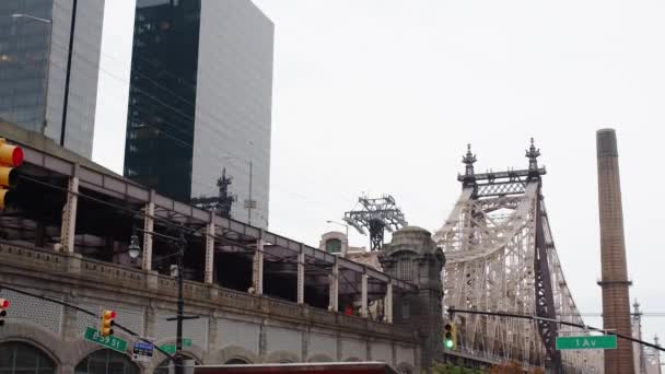 Манхэттен Нью Йорк Сша Ноября 2019 Сцена Первой Восточной Улице — стоковое видео