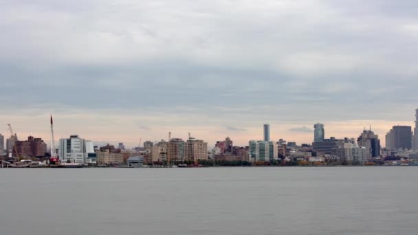 Hoboken Nueva Jersey Noviembre 2019 Manhattan Visto Desde Nueva Jersey — Vídeos de Stock