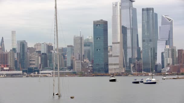 Hoboken New Jersey Usa Novembre 2019 Barca Vela Affondata Dopo — Video Stock