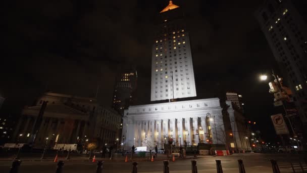 Manhattan New York Usa November 2019 New York Court House — Stockvideo