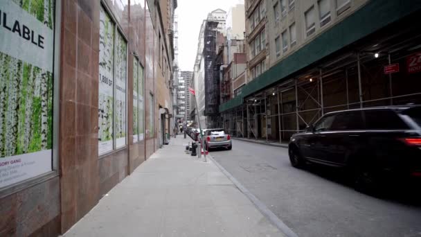 Мангеттен Нью Йорк Сша Листопада 2019 Мала Дорога Центрі Манхеттена — стокове відео