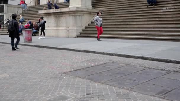 Manhattan New York Usa November 2019 Federal Hall Nyc Sett — Stockvideo